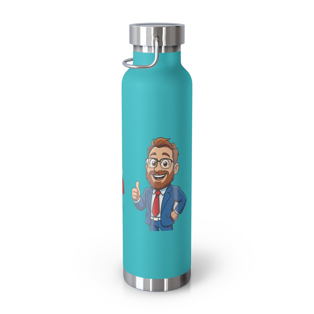 22oz Insulated Water Bottle with Baymax and Voter Button.