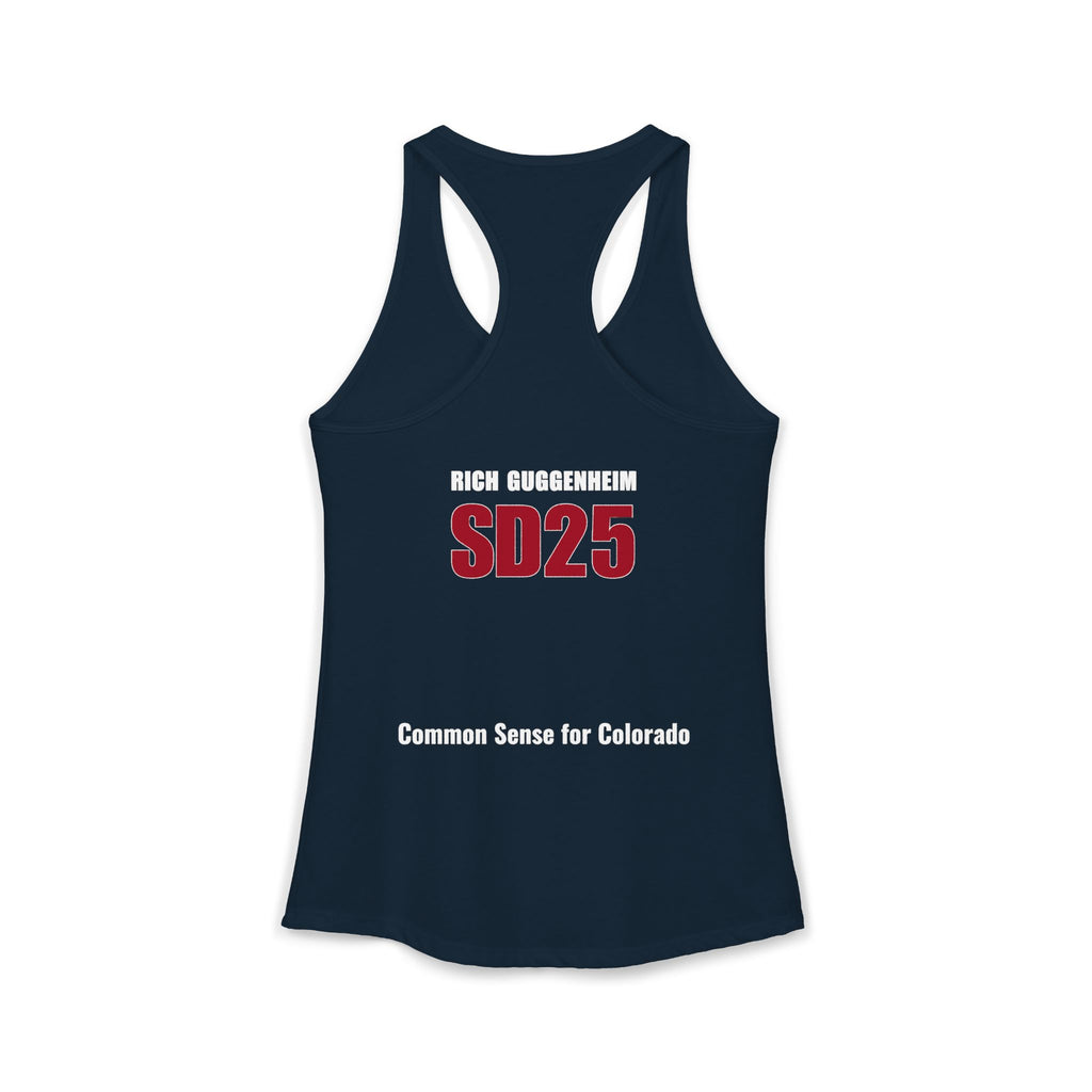Government: Becasue I cant control my own life. Rich for SD 25 Women's Ideal Racerback Tank