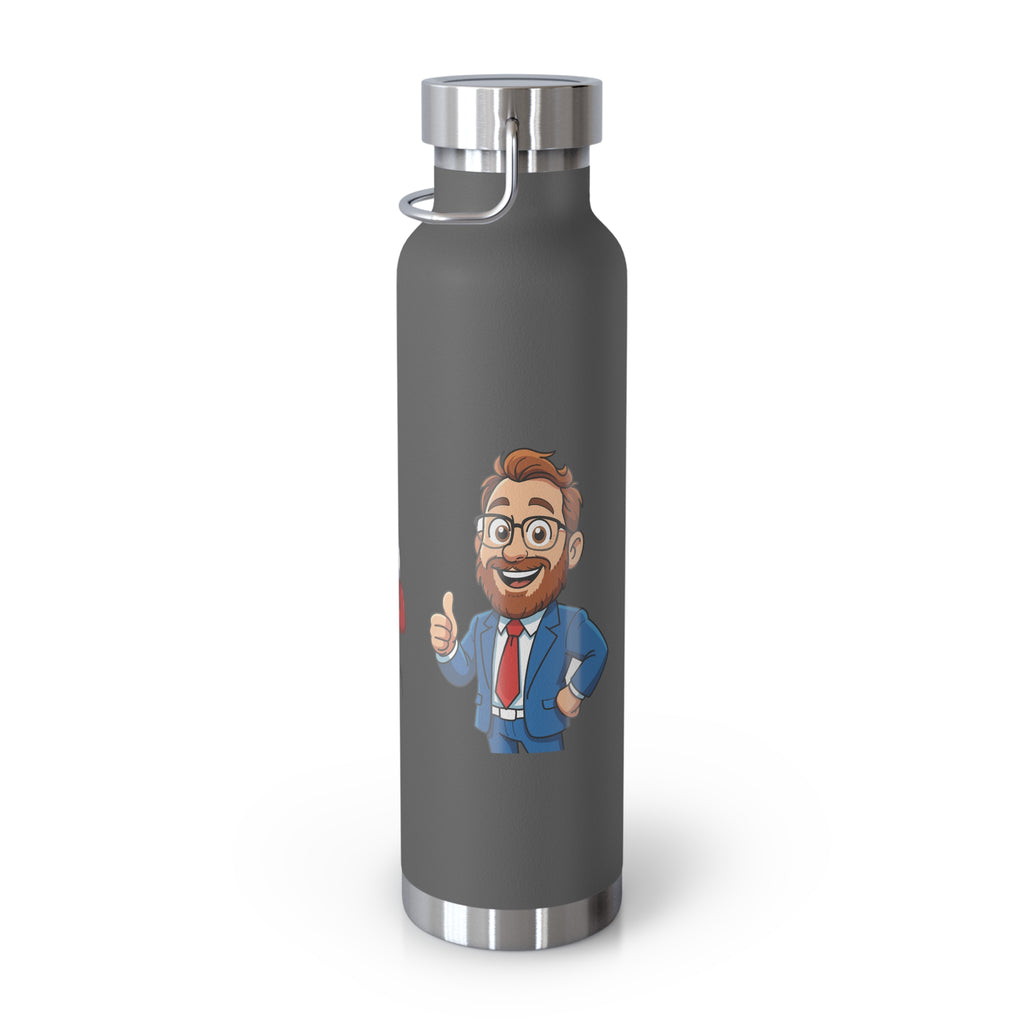 22oz Insulated Water Bottle with Baymax and Voter Button.