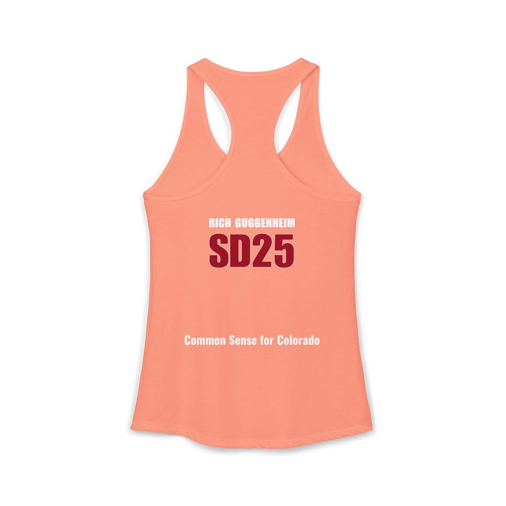 Government: Becasue I cant control my own life. Rich for SD 25 Women's Ideal Racerback Tank