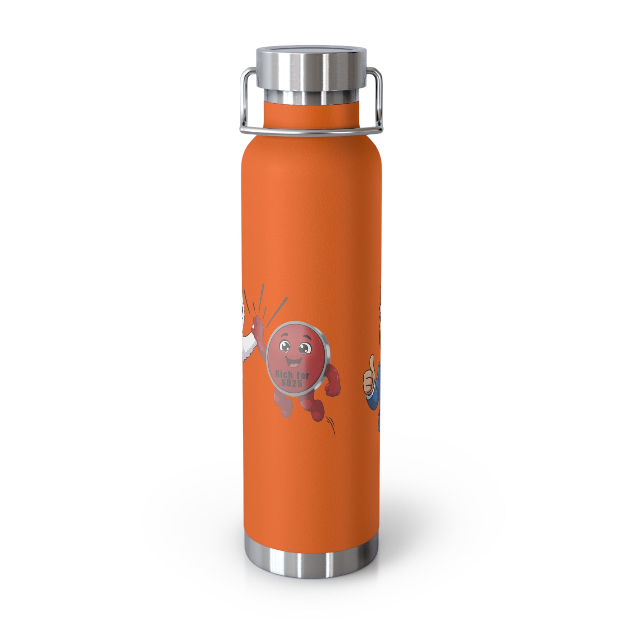 22oz Insulated Water Bottle with Baymax and Voter Button.