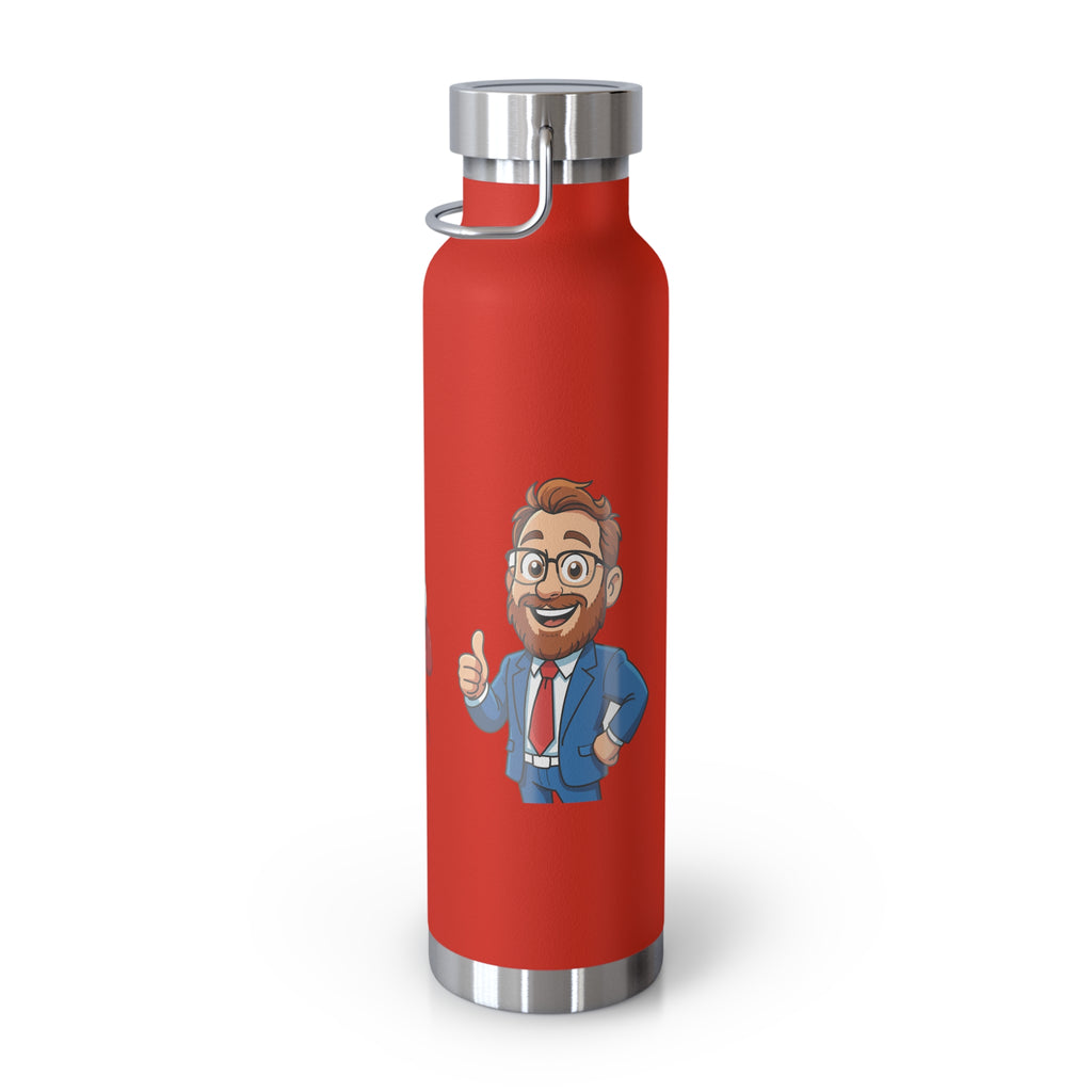 22oz Insulated Water Bottle with Baymax and Voter Button.