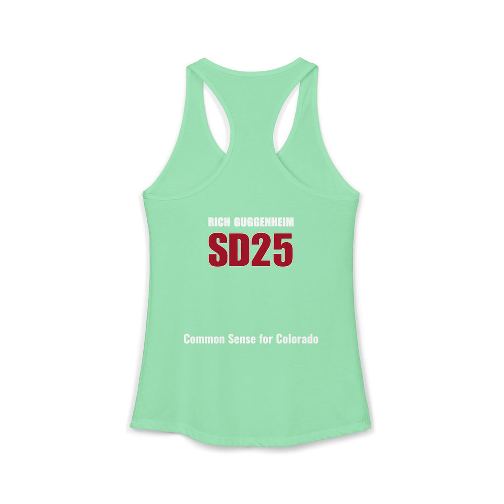 Government: Becasue I cant control my own life. Rich for SD 25 Women's Ideal Racerback Tank