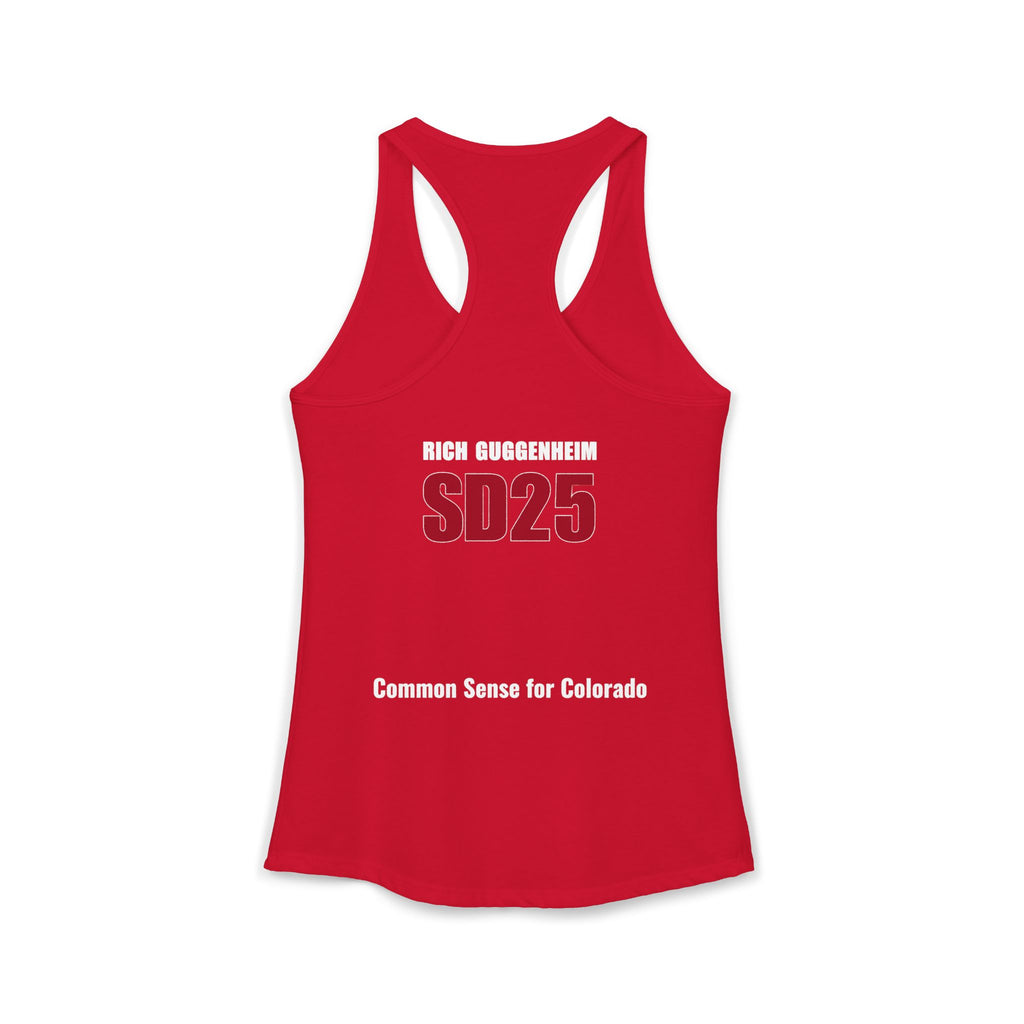 Government: Becasue I cant control my own life. Rich for SD 25 Women's Ideal Racerback Tank