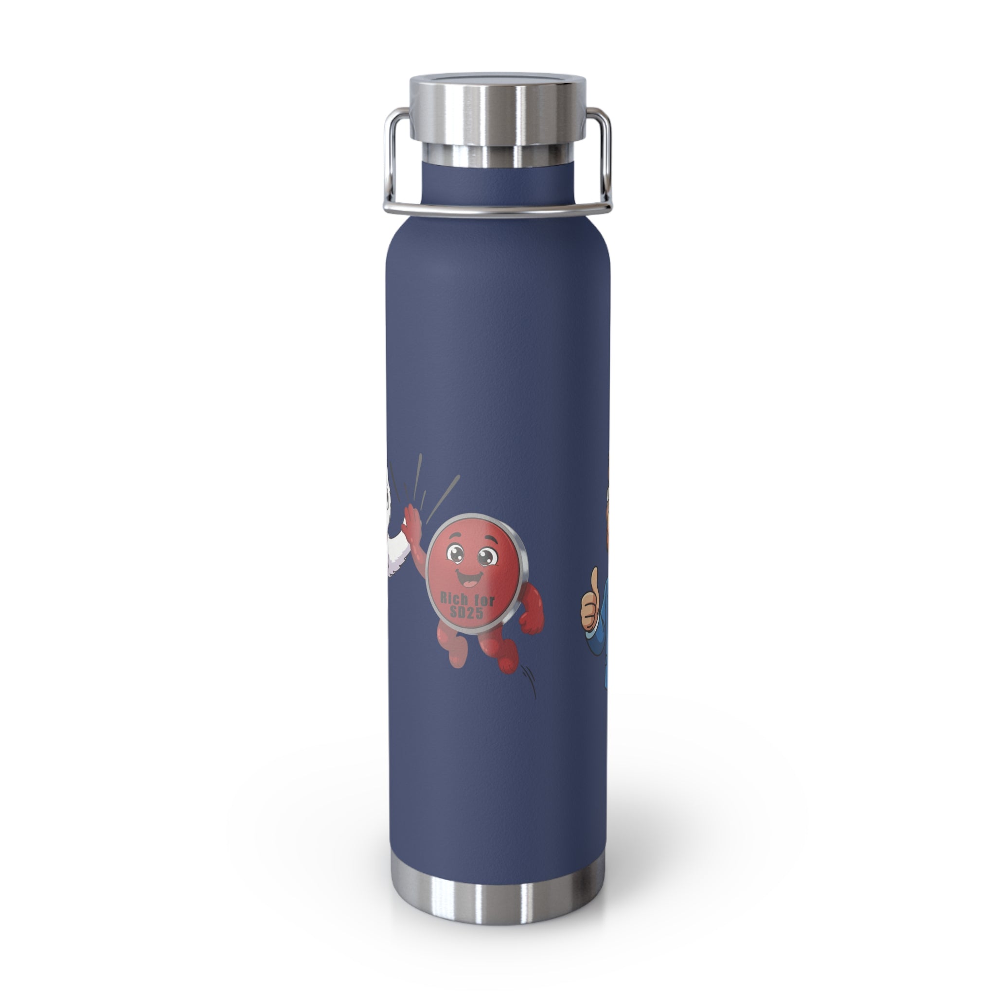 22oz Insulated Water Bottle with Baymax and Voter Button.