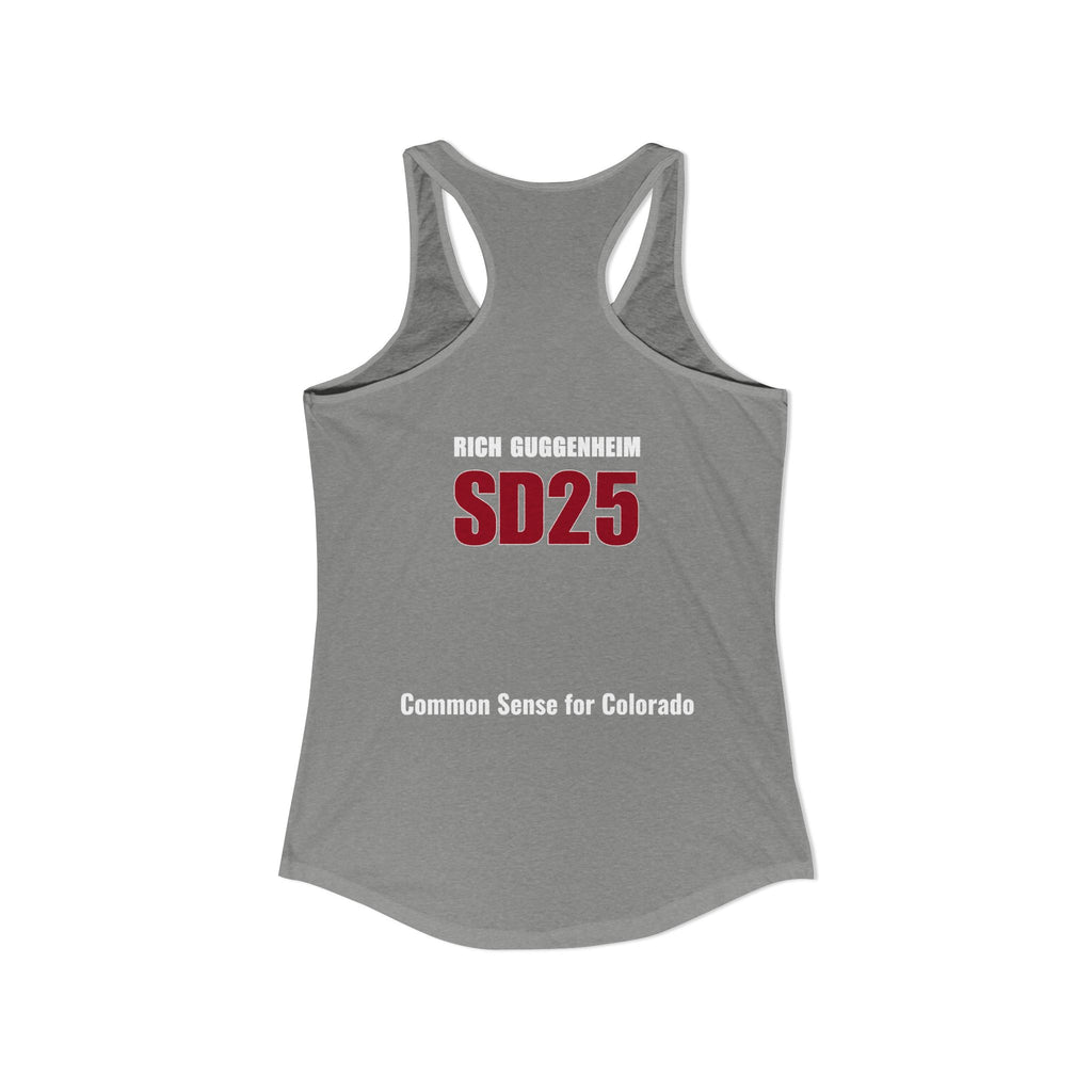 Government: Becasue I cant control my own life. Rich for SD 25 Women's Ideal Racerback Tank