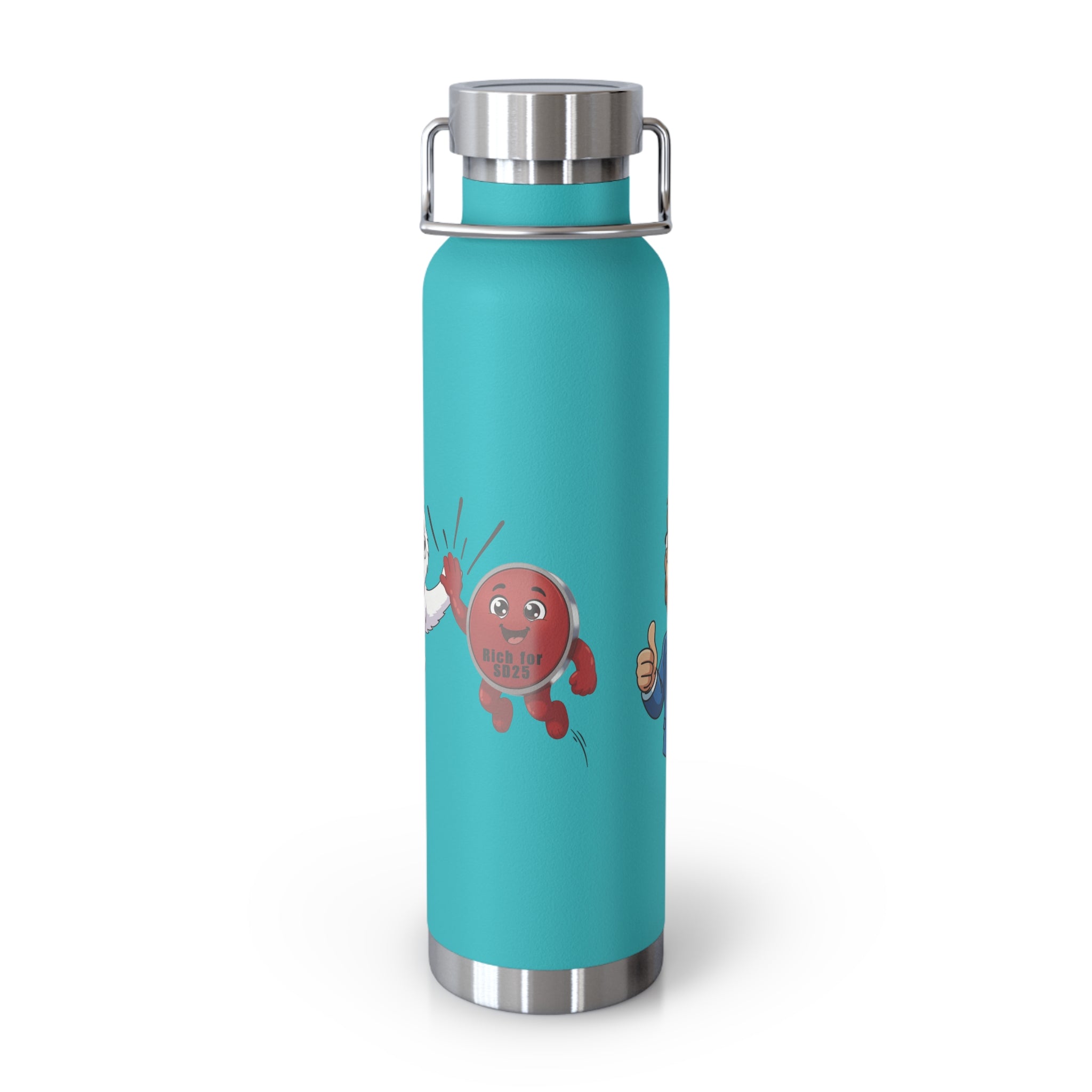 22oz Insulated Water Bottle with Baymax and Voter Button.