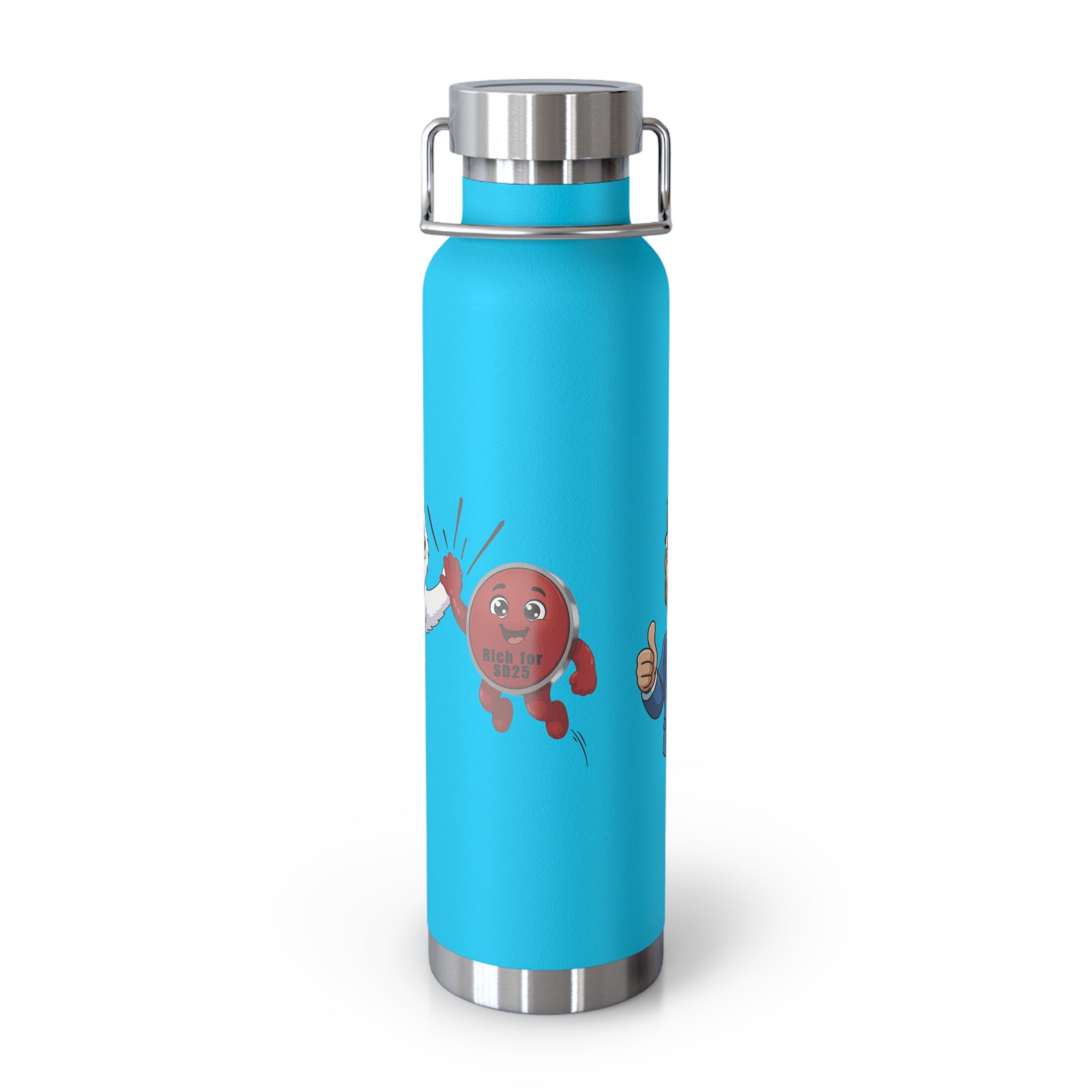22oz Insulated Water Bottle with Baymax and Voter Button.