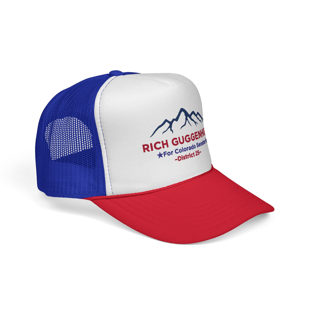 Trucker Cap — Red White and Blue 'Rich Guggenheim for Colorado Senate District 25' Campaign Mesh Hat