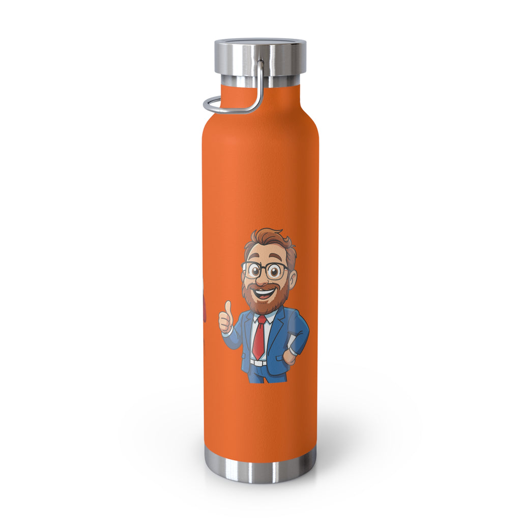22oz Insulated Water Bottle with Baymax and Voter Button.