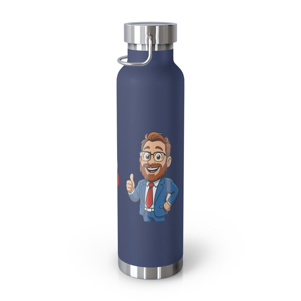 22oz Insulated Water Bottle with Baymax and Voter Button.