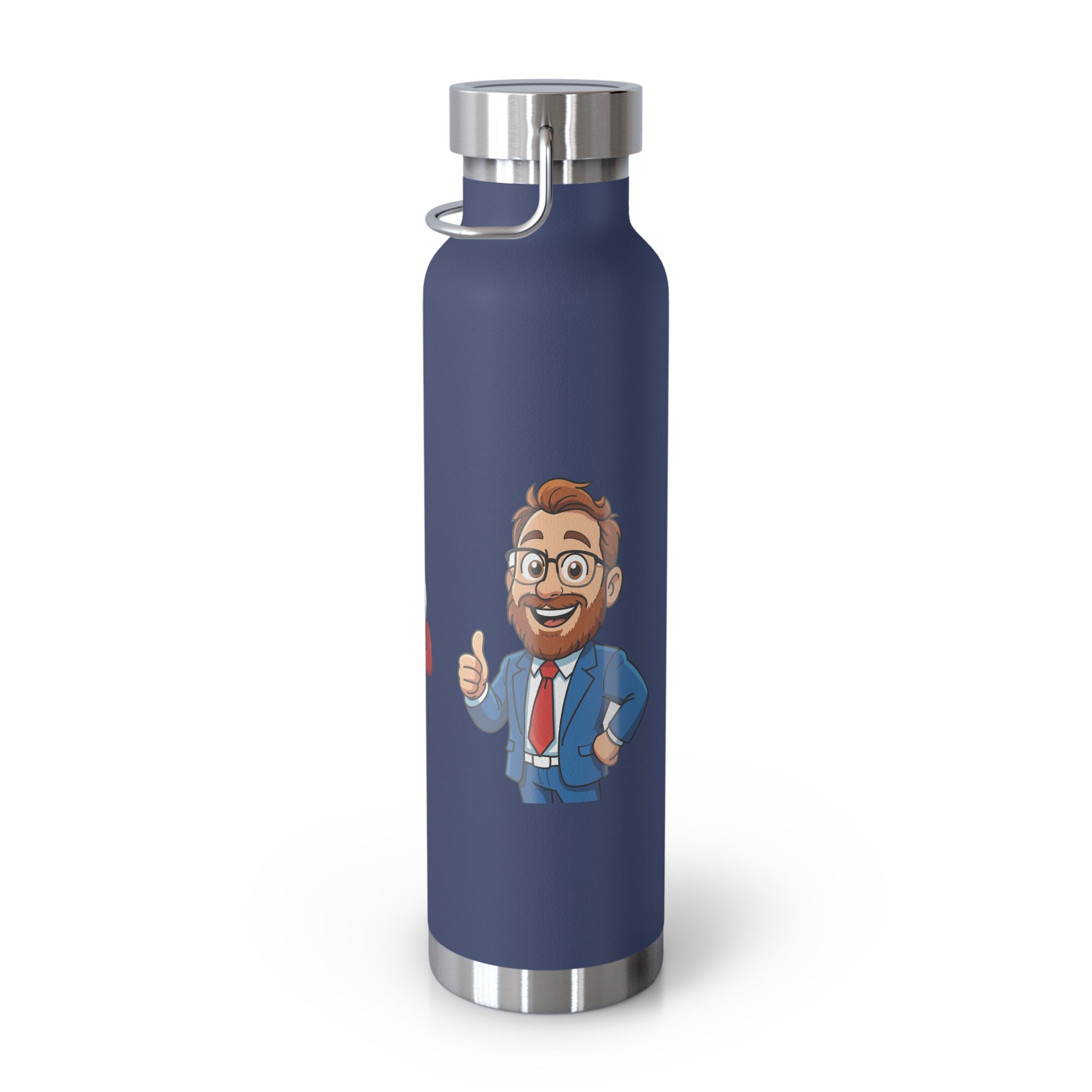 22oz Insulated Water Bottle with Baymax and Voter Button.