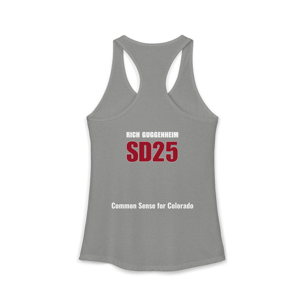 Government: Becasue I cant control my own life. Rich for SD 25 Women's Ideal Racerback Tank