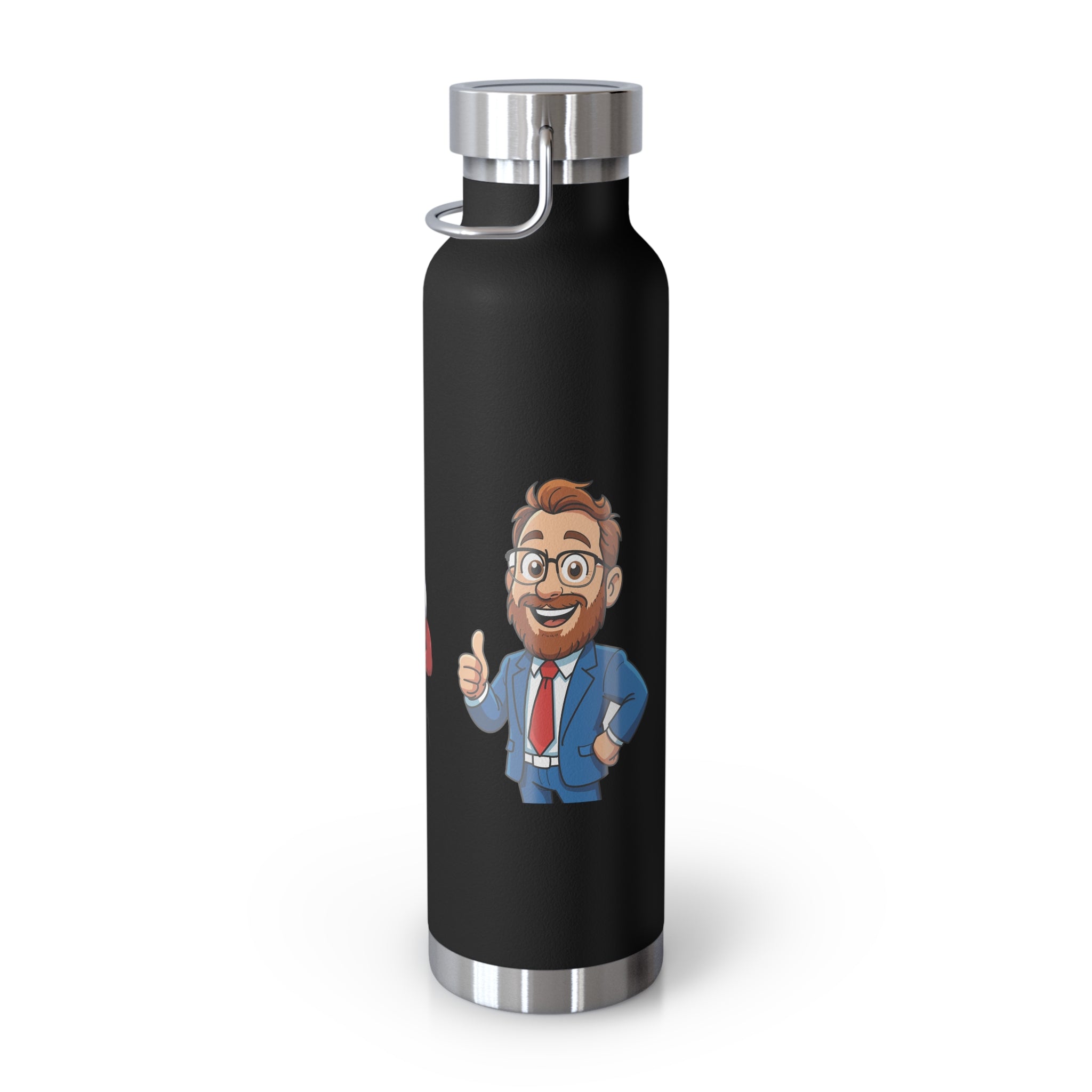 22oz Insulated Water Bottle with Baymax and Voter Button.