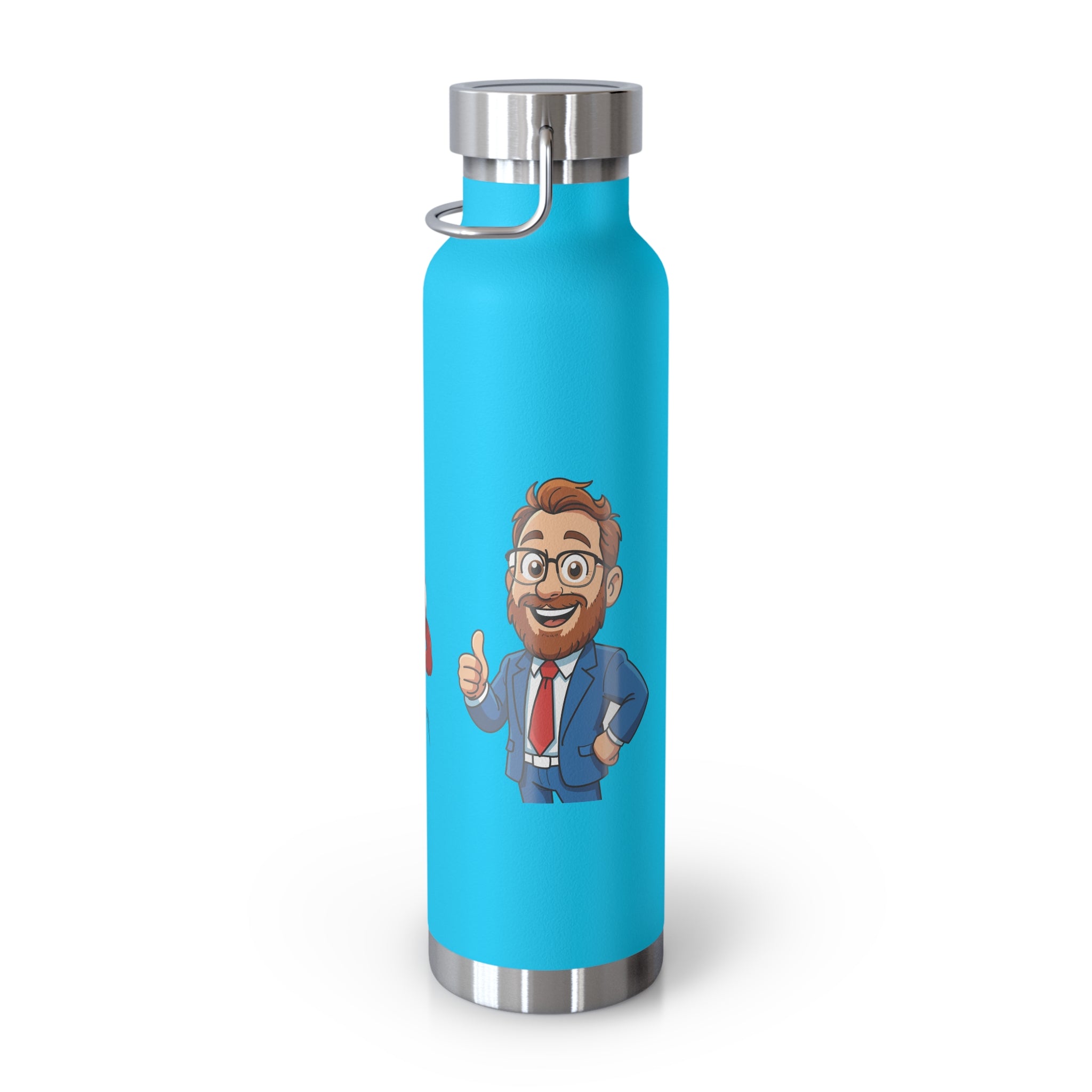 22oz Insulated Water Bottle with Baymax and Voter Button.